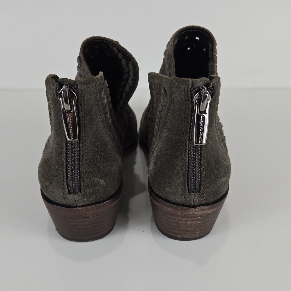 Vince Camuto Prasata Suede Leather Bootie Gray Size 8 - Picture 5 of 10